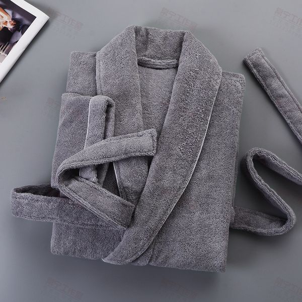 

thicken men bath robe towel fleece winter casual long warm bathrobes men sleepwear robes christmas gift wedding bridesmaid robes, Black;brown