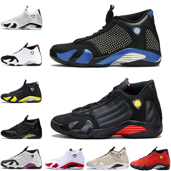 

new 2019 x black blue 14 14s reverse gold black yellow mens basketball shoes xiv dmp thunder men sports designer sneakers, White;red
