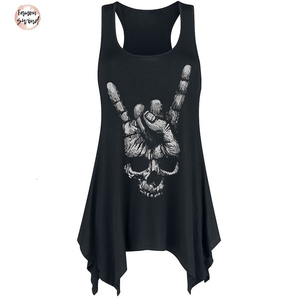 

summer tank women 3d vest leopard camisole skull print harajuku fashion punk rock girl t shirt ws9324v, White