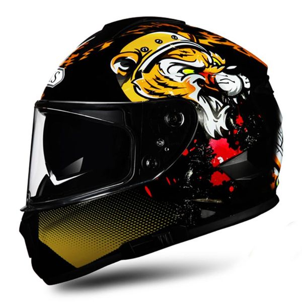 

motorcycle helmet casco moto helmet motocross motorbike casque moto double lens full face helmets capacete de motocicleta#
