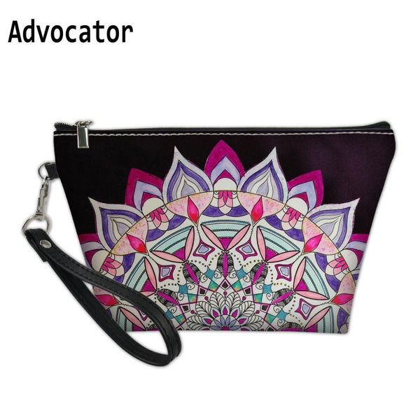 

advocator datura stramonium pattern cosmetic case toiletry bag women makeup pouch travel organizer handbag cosmetiquero mujer