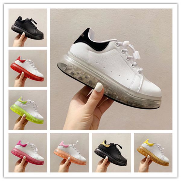 2020 Boy Girls Fashion Leather Sneakers Kids Gauze Designer Casual