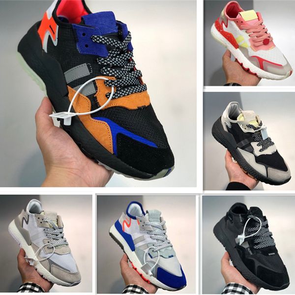 

fashion trainers nite jogger shoes men womens shoe core black white shock red classic brand mens sports chaussures shoes sneakers szie 36-45