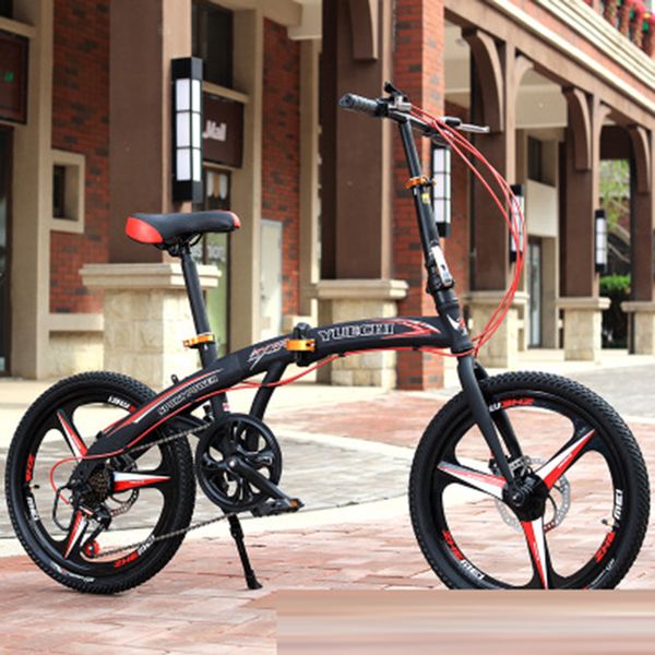 

bicycles 20 inch folding student bike speed change disc brake bike