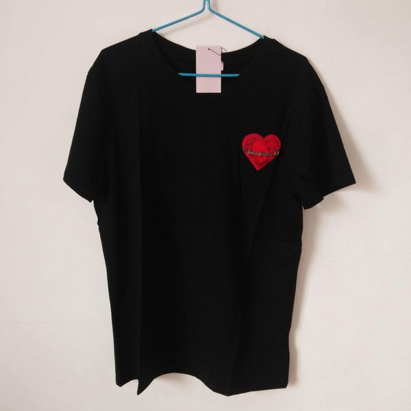 

новые мужские и летом моды футболки контактный любовь вышивка топ с коротким рукавом футболки мужские и женские любителей серии футболка жен, White;black