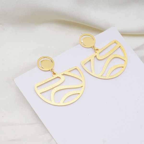 

semicircle big stud earrings for women men hyperbolic gold color metal punk rock hip hop earring fashion party jewelry, Golden;silver
