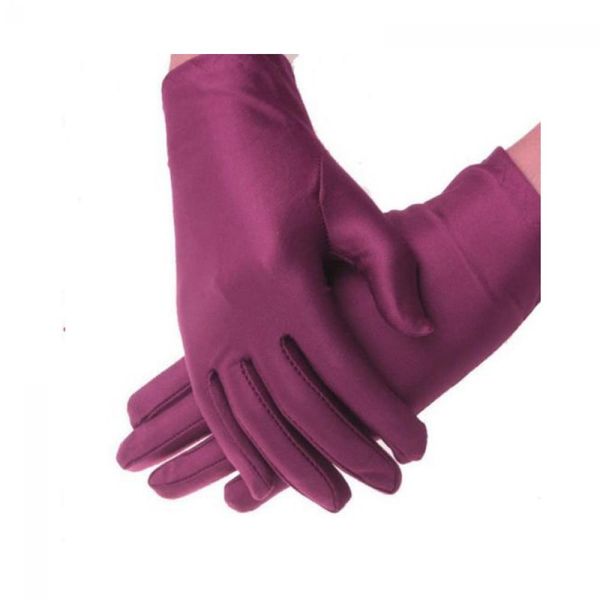 

1 pair lady girl short gloves prom evening party costume dance wrist gloves women soft evening party, Blue;gray