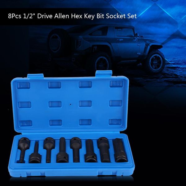 

8pcs 1/2" inch drive air allen hex key bit socket set h5-h19 hex bit sockets