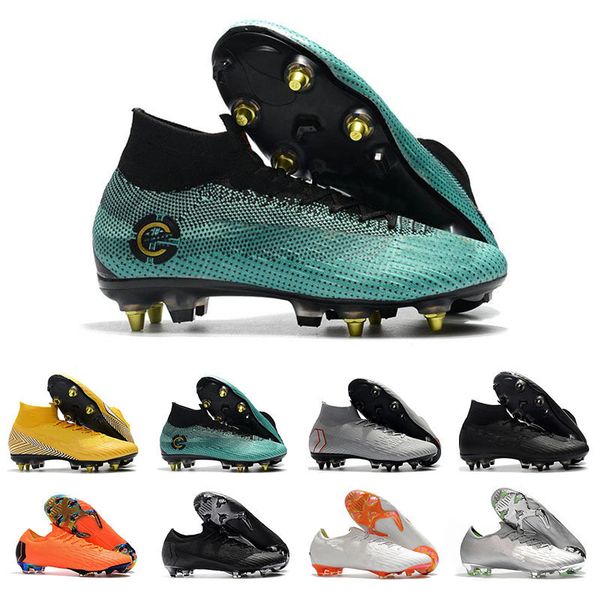 

Mercurial Superfly VI 360 Mens Football Boots CR7 Ronaldo Neymar FG KJ Youth Player Soccer Cleats chuteiras de futebol Futsal Soccer Shoes