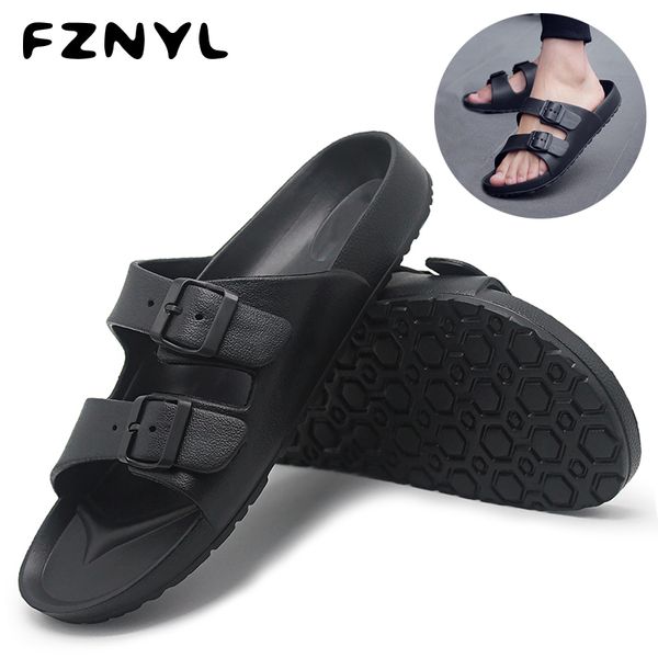 

fznyl men shoes summer beach sandals soft breathable buckle strap design casual sandalias zapatos de hombre classic black