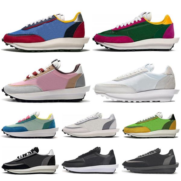 

2020 new ldv waffle white nylon pink men women running shoes white grey varsity blue green mens trainers sports sneakers 36-45