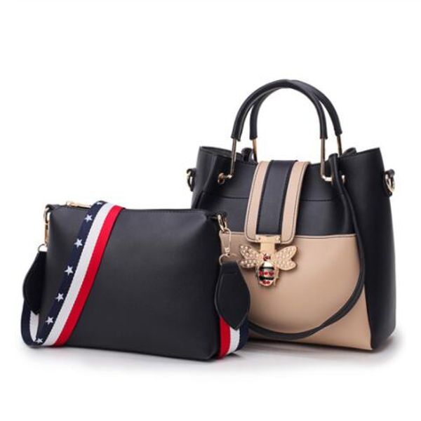 

дизайнер роскошные сумки моды bee pearl женщины большой емкости композитный сумка женщины известные бренды tote мешок плеча 2pcs / комплект