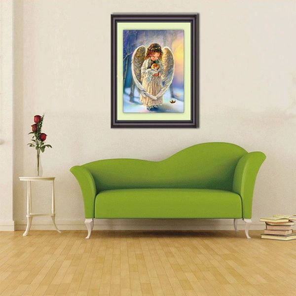 

5d diy diamond painting cross stitch kits diamond embroidery 3d diamond mosaic pattern resin angel portrait gift