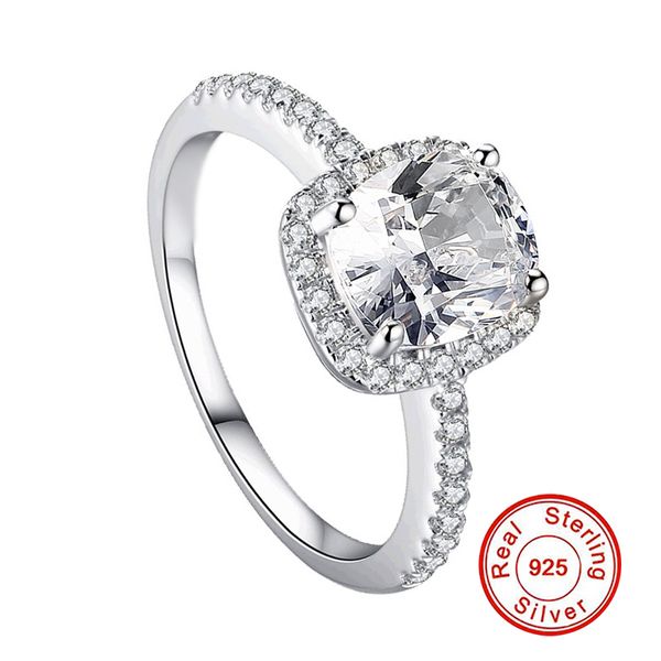 2019 Sona Not Fake S925 Sterling Silver Ring Sona Diamond 2 Carat