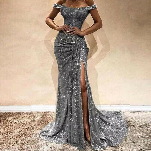 

dresses women 2019 skinny summer slim dress off shoulder casual bandage bodycon evening party long maxi dresses plus size, Black;pink