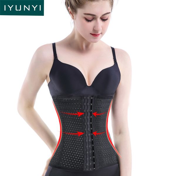

iyunyi women waist trainer belt for women postpartum recovery waist slimming belt shapewear modeling strap fitness corset, Black;white