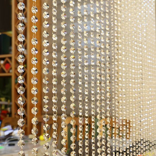 

1m luxury glass beads door string tassel curtain wedding&party divider panel room decor vintage home decor dropshipping &s