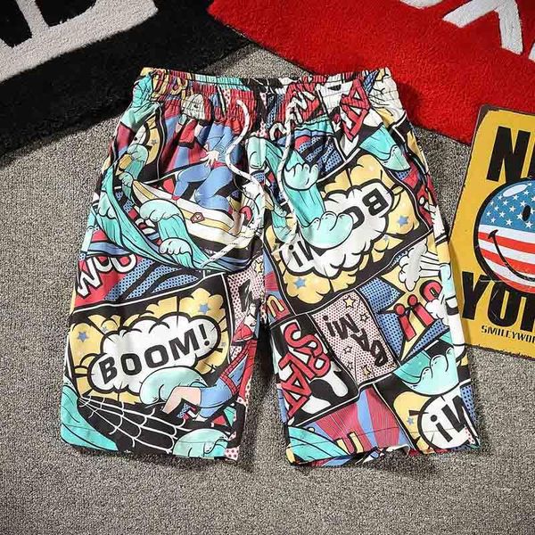 

men's shorts 2020 new arrival summer men fashion print thin short pants casual mens loose quick dry shorts 9 styles size m-4xl, White;black