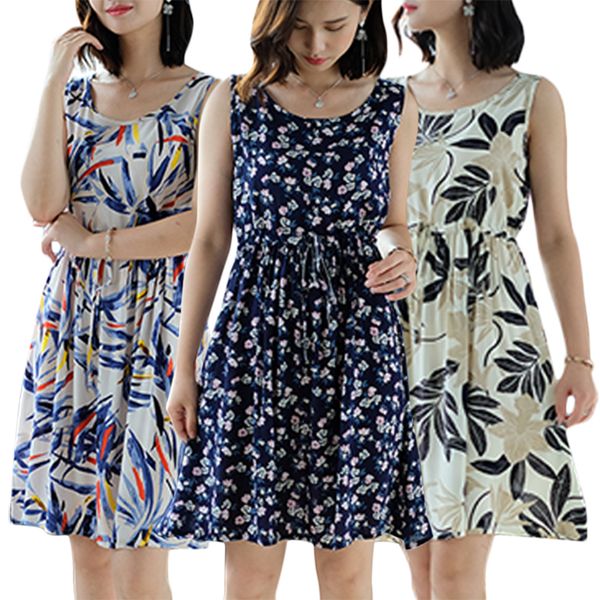 

dress women brand party bohemian dresses sleeveless a-line mini floral dresses summer 2019 fashion new female sundress vestidos, Black;gray