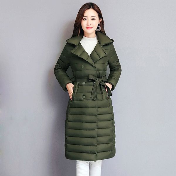 

zithergo 2019 winter jackets coats women's long warm thickening parka female outerwear coats vintage parka ing, Black