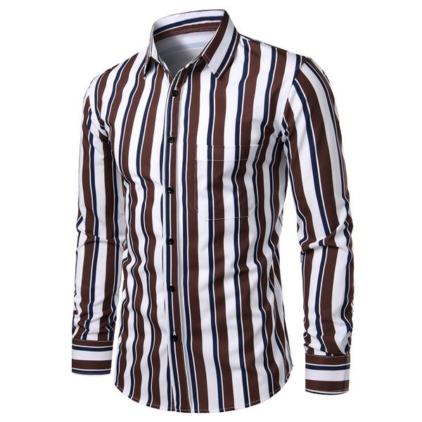 

monerffi 2020 spring men cotton linen long sleeve solid color shirt casual loose comfy striped turn down collar shirt men's, White;black