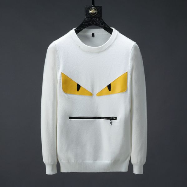 

trend wool new winter fashion brand casual sweater o-neck cool wolf striped slim fit knitting mens sweaters and pullovers men pullover men, White;black