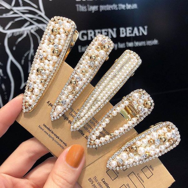 

Корейская мода девушки заколки для волос жемчужный кристалл девушка заколки для