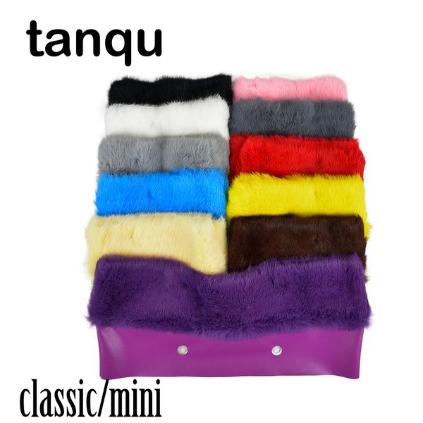 

tanqu plush trim for o bag thermal plush decoration rabbit fur fit for classic big mini obag cj191217, Black
