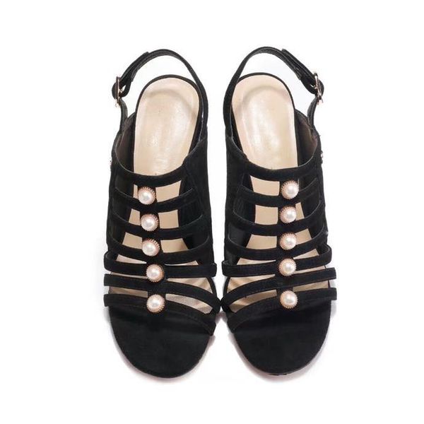 

new hollowed-out high heels, pearl stiletto heels, fashion heels, sizes 34-40, with box and dust bag, Black