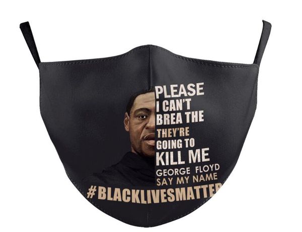 

revolution slogan masksgeorge floyd mask i can't breathe all lives matter mask multiple choices high protective pm2.5 reuse mask dhl sh