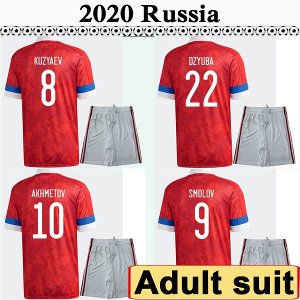 

2020 russia arshavin miranchuk suit soccer jerseys home red smolov kombarov erokhin dzagoev zhirkov mens kit football shirts uniforms, Black