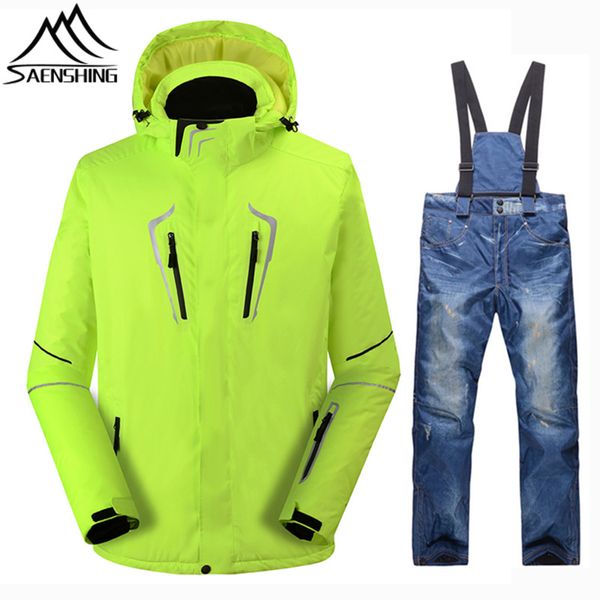 

saenshing winter ski suit men snowboarding suits waterproof super warm ski jacket snowboard pants breathable winter suit skiing