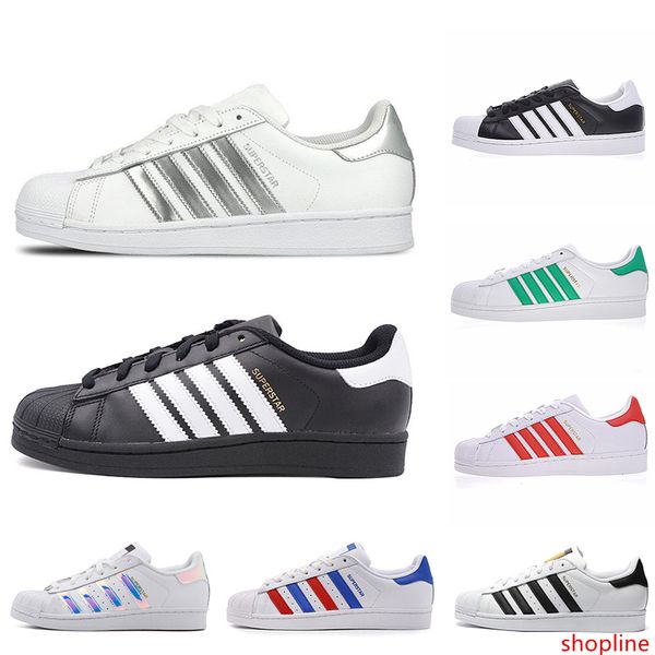 

высокое качество суперзвезд белый черный розовый синий золотой суперзвезда 80-х годов гордость кроссовки суперзвезда женщины мужчины спорт п