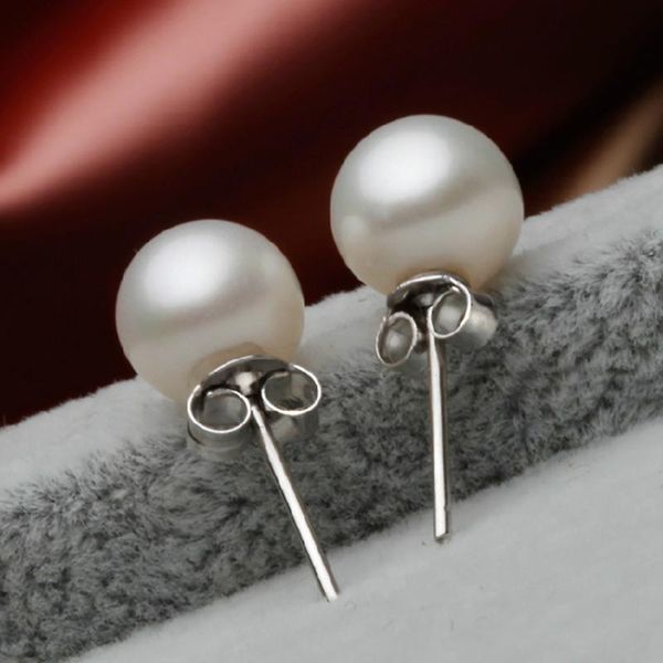 

1pair jewelry gift simple wedding fashion accessories party pearl daily exquisite stud earrings, Golden;silver