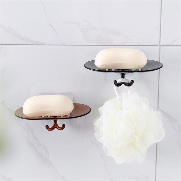 

bathroom accessories wall hook flexible soap dish storage holder rack soapbox plate tray drain hook gancho de parede