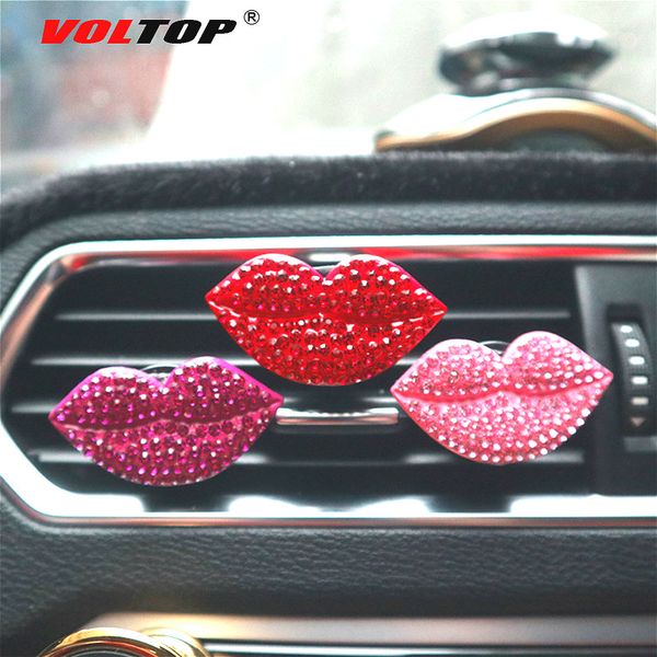 

red lip car perfume clip car ornaments air outlet dashboard decoration accessories interior hanging pendant