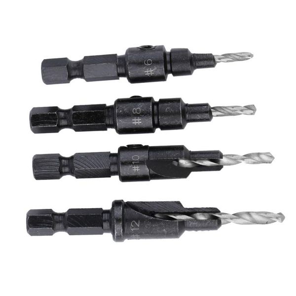 

4 pcs hss countersink drill bits + 1 pcs 1/4 quick change hole hex shank screw search
