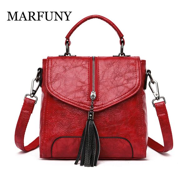

women backpack leather travel bag tassel backpacks school bags for teenagers girls female zipper shoulder bag