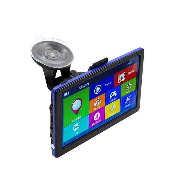 

7 inch car gps navigation capacitive screen fm built in 8gb map for truck vehicle gps navigator car dvr