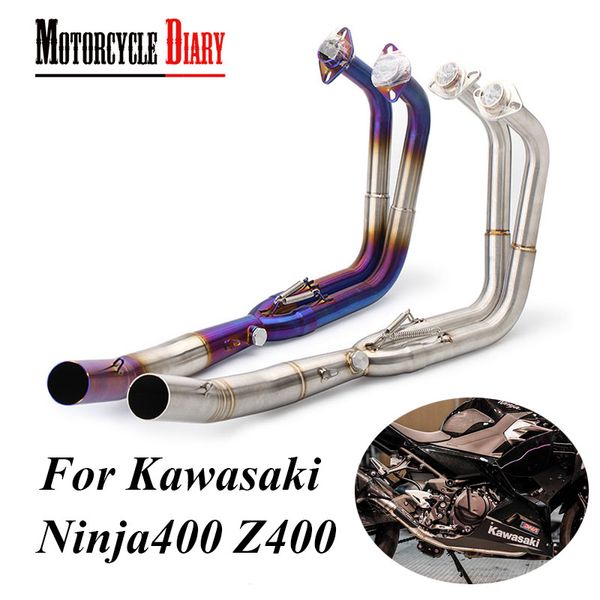 

slip on for ninja400 z400 ex400 ninja 400 2018 2019 motorcycle exhaust muffler escape modified front connect link pipe