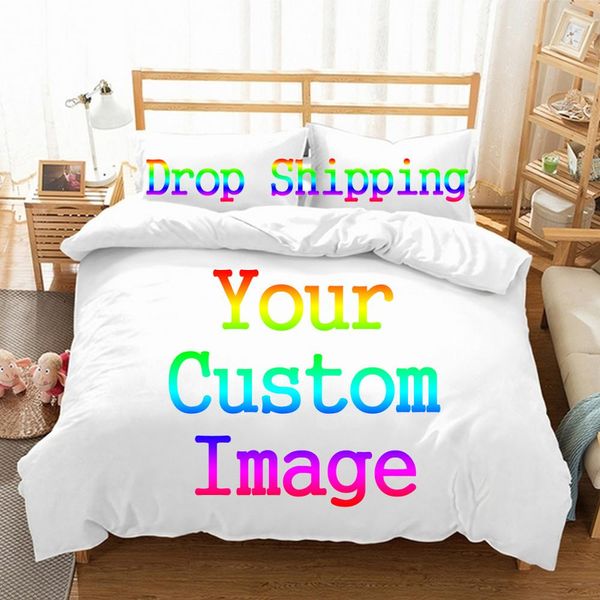 

boniu customize dropshipping 3d bedding sets printed duvet cover set with pillowcase  king twin size