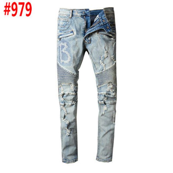 

дизайнер одежды брюки slp синий черный разрушен женихами тонкие джинсы cstraight велосипедиста узкие джинсы мужчины рваные джинсы брюки, Blue