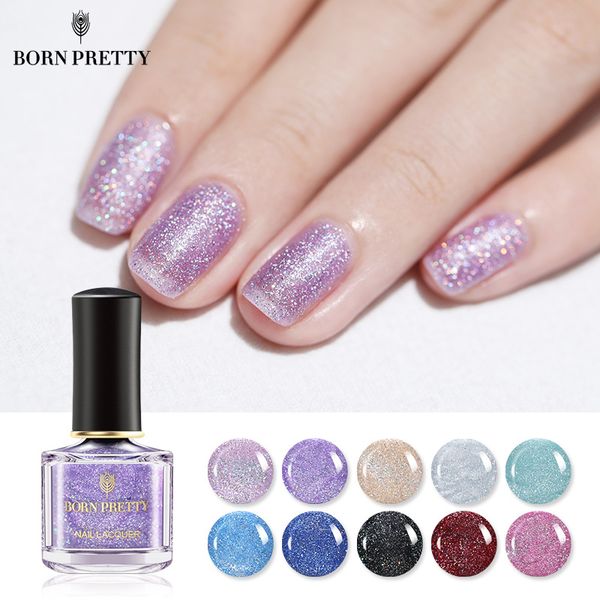 

born pretty holographic nail polish 6ml laser shimmer nail art varnish holo manicure