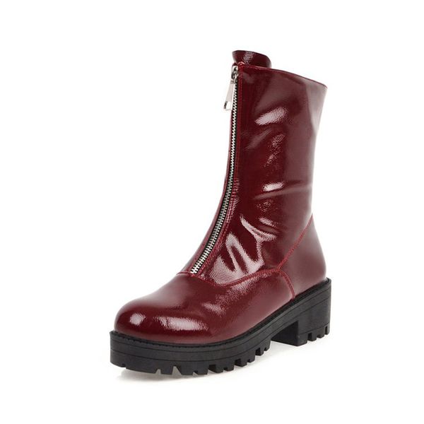 mid calf biker boots