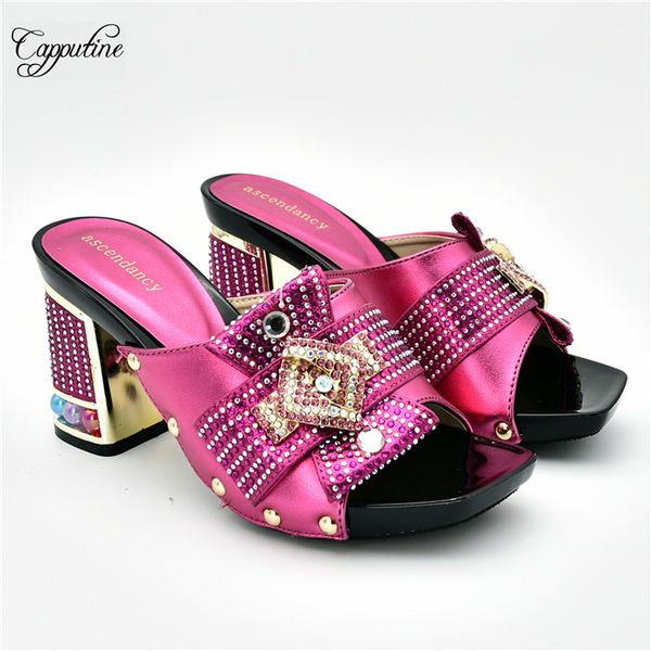 

graceful wedding/party pumps nice fuchsia high heel lady sandal shoes 288-3, heel height 9cm, many color, Black