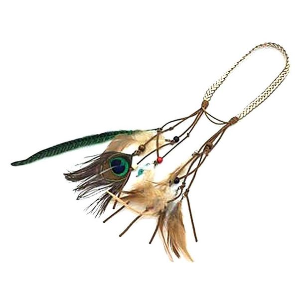 

festival feather headband hippie headdress hair accessories boho fashion