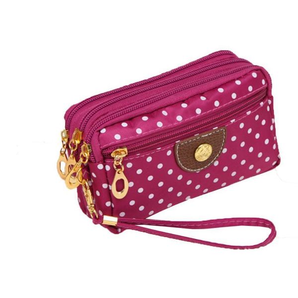 

designer coin purse key pouch sleeper #4001 fashion women canvas bag clutch bag messenger wave zipper bag, Red;black