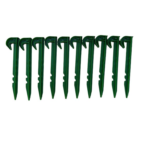 

10-pack 14.6cm garden plastic stakes tent pegs anchors sturdy accessory
