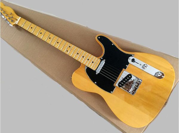 

бесплатная доставка завод заказ ash тело электрическая гитара с черной накладкой, maple грифа, chrome hardware, предлагают настроить