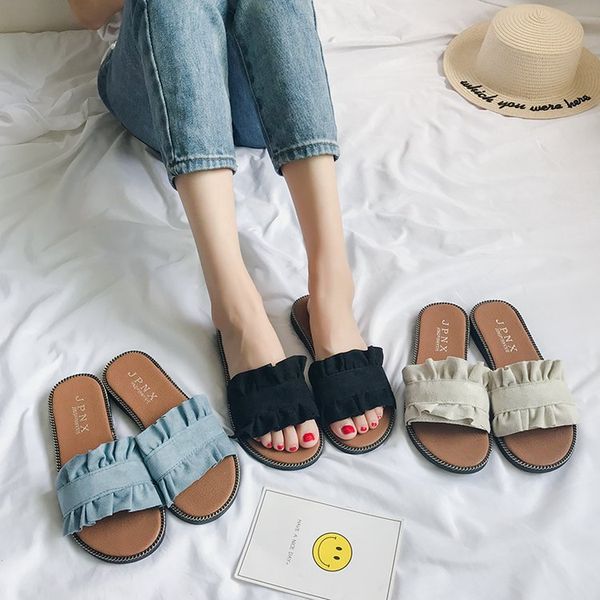

american style autumn canvas large size soft bottom flat heel women's shoes metal buckle shallow mouth round head flat sole wor ok8233, Black